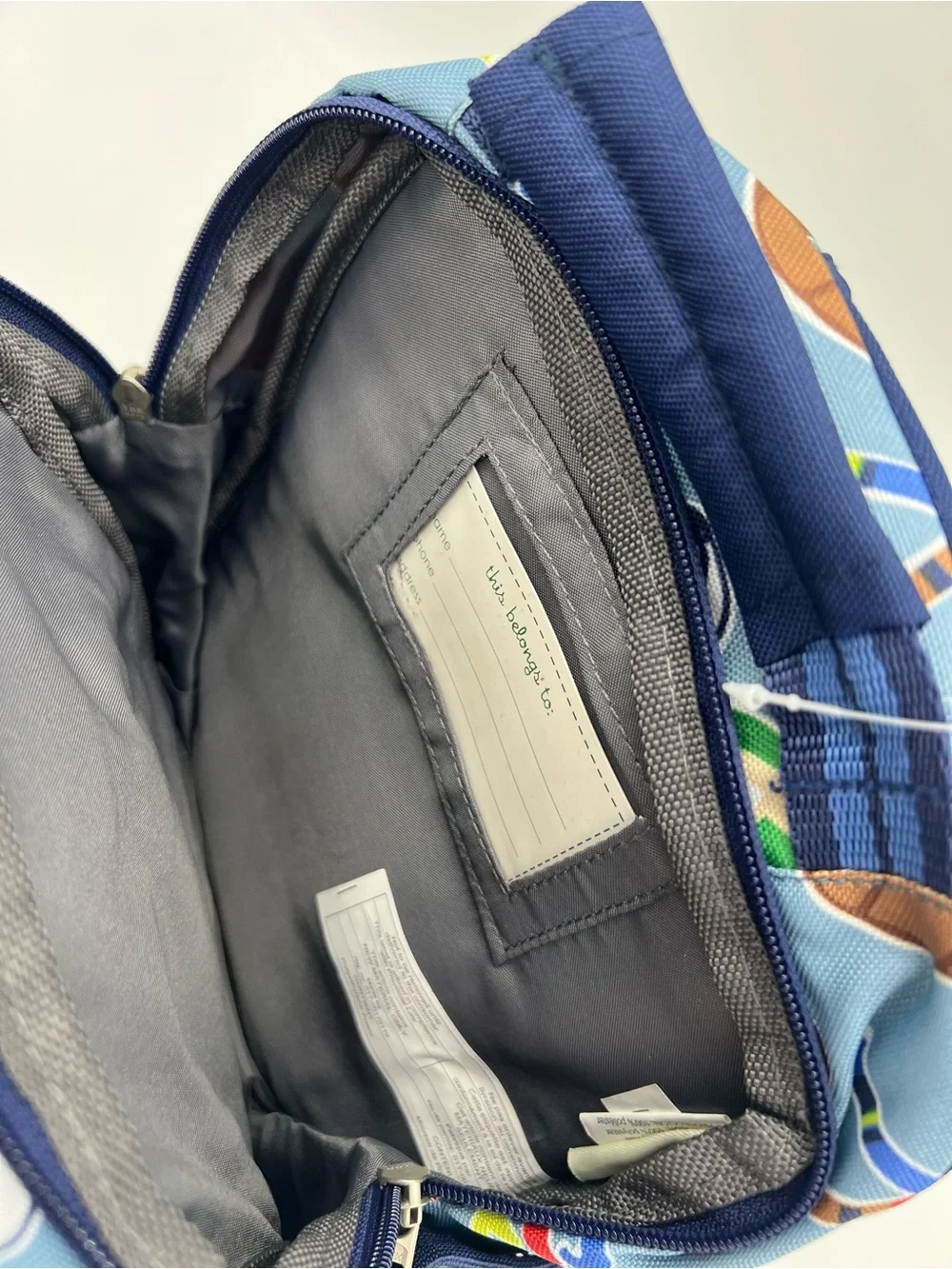 Pottery Barn Kids Baseball Basketball Mackenzie Backpack Pre K Size 10/8 In Blue